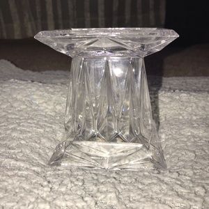 Party lite lead glass large pillar candle holder